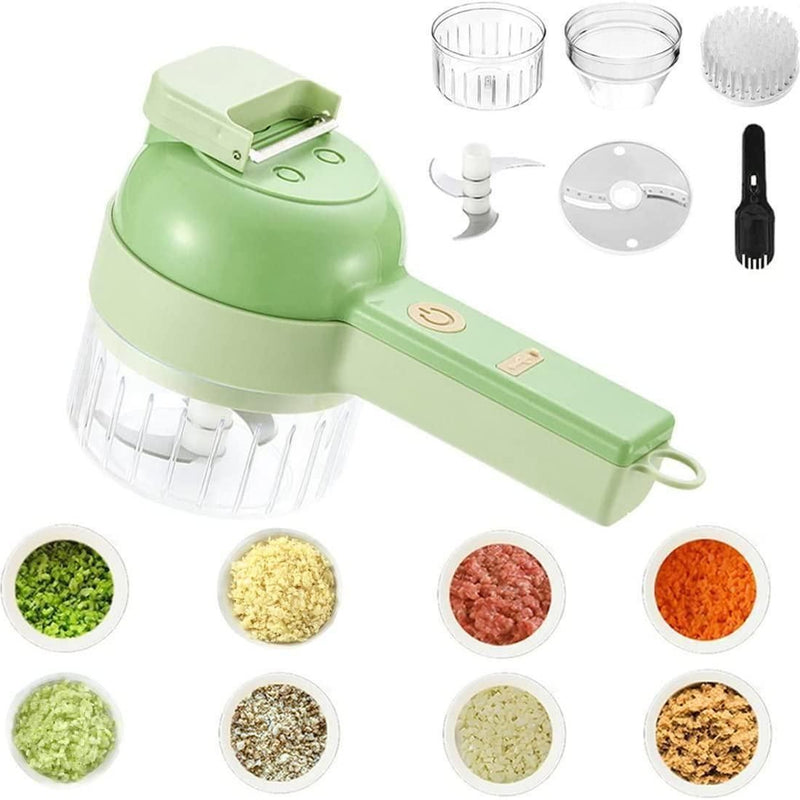 4 in 1 Portable Electric Vegetable Cutter Set