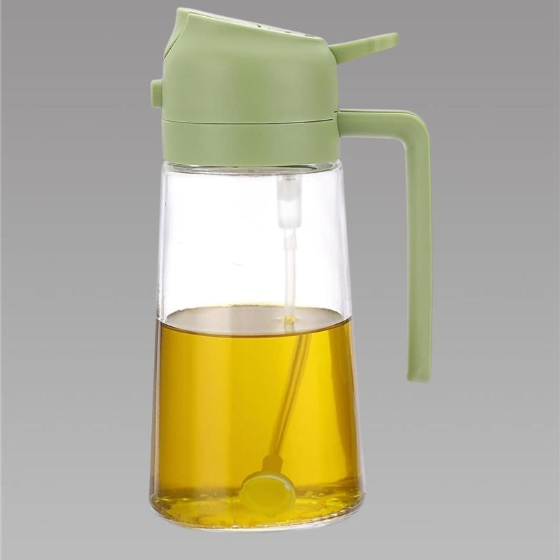 2 In 1 Portable Oil Dispenser - Glass Oil Bottle 500ML