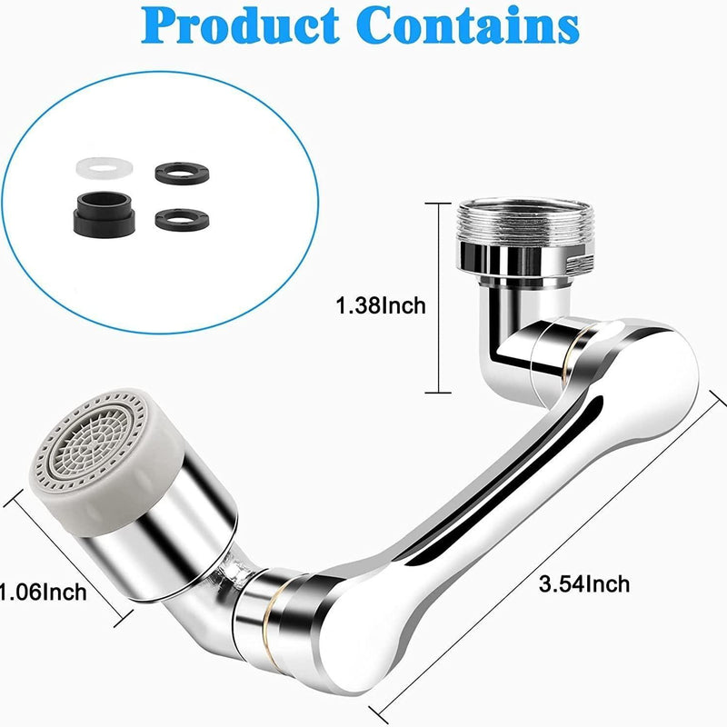 Rotating Faucet Extension for Any Sink with 2 Flow Modes | Extender for Water Tap