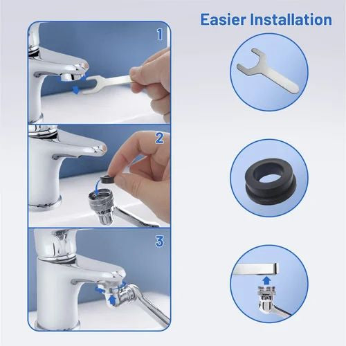 Rotating Faucet Extension for Any Sink with 2 Flow Modes | Extender for Water Tap