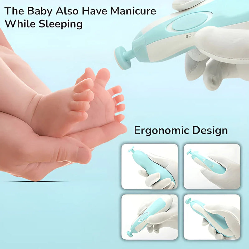 Baby-Safe Electric Nail Trimmer with LED Light